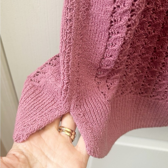 Penningtons Sleeveless Crochet Cotton Sweater Tank with Ribbed Bands Pink 4X NWT - Picture 11 of 15